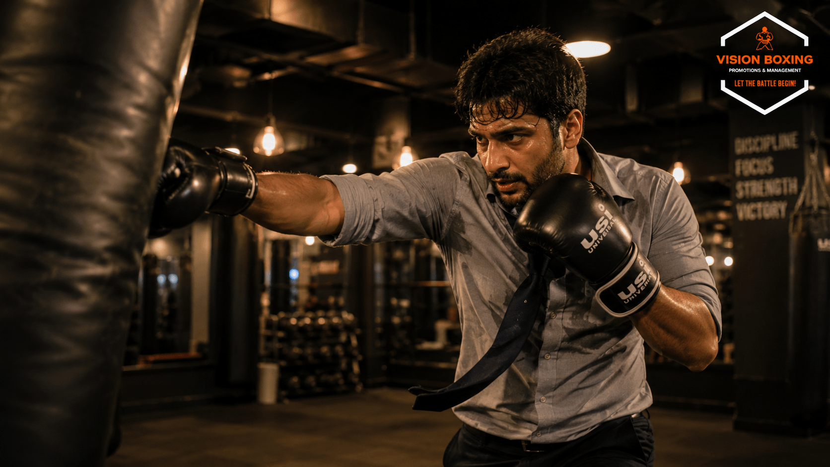 IT professional boxing for stress relief after work in Bangalore