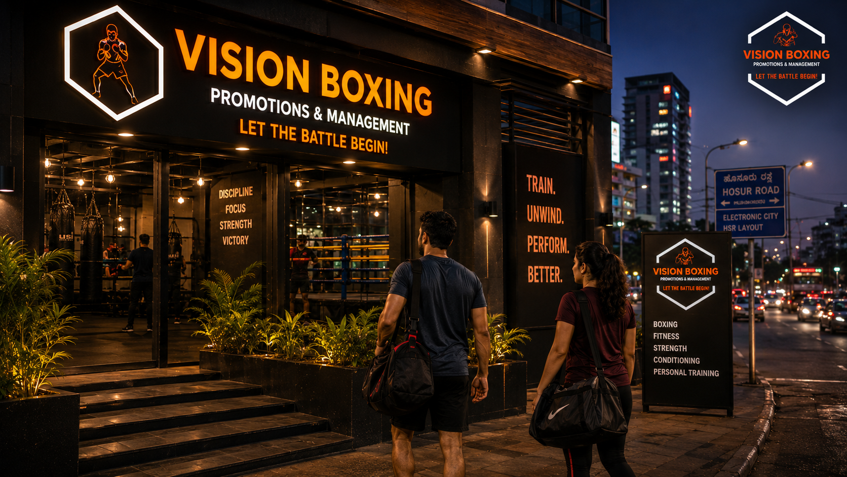 Boxing gym near Electronic City on Hosur Road in Singasandra